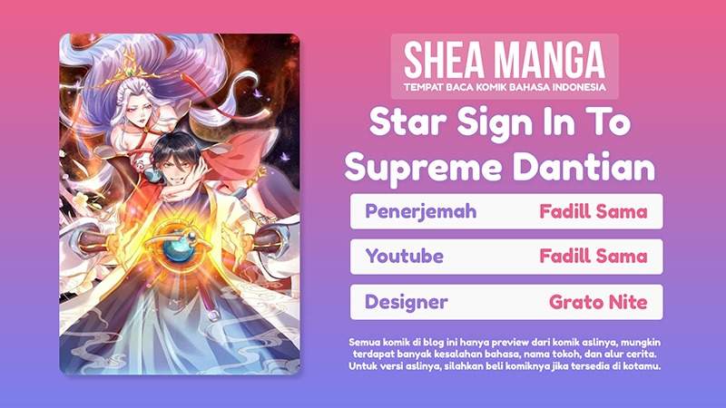 Star Sign In To Supreme Dantian Chapter 36